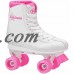 Roller Star 350 Girls' Quad Skates, White/Pink   554076344